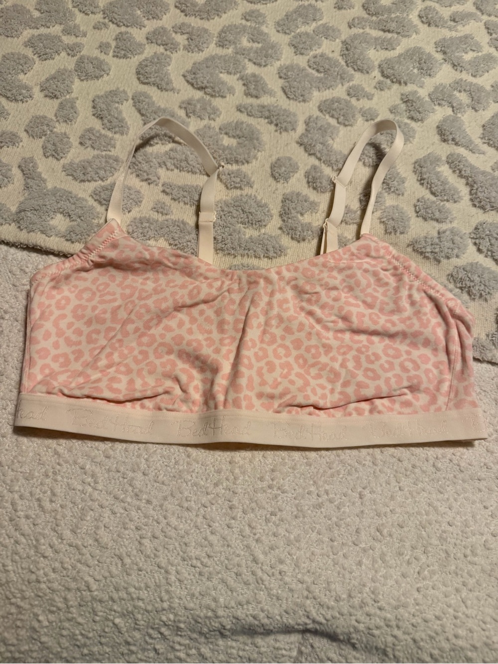 BedHead Light Pink Bralette with Cream Band
